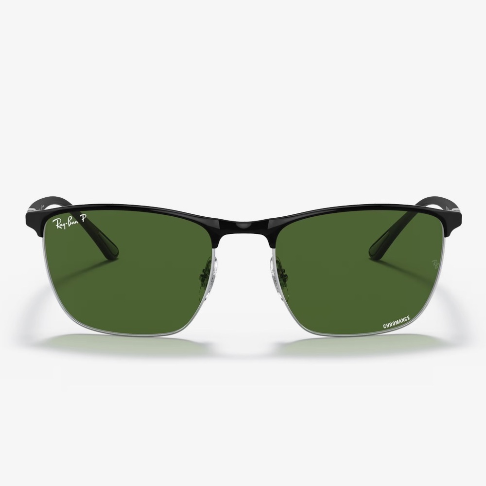 Ray-Ban Men’s Black Frame Sunglasses with Green Lenses - Picture 2 of 5